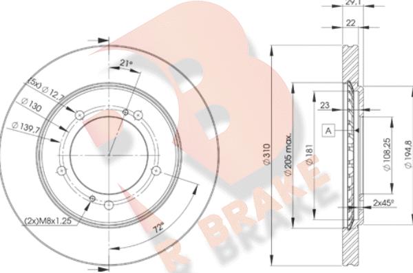 R Brake 78RBD26010 - Тормозной диск autospares.lv