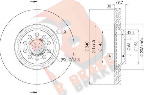 R Brake 78RBD26085 - Тормозной диск autospares.lv