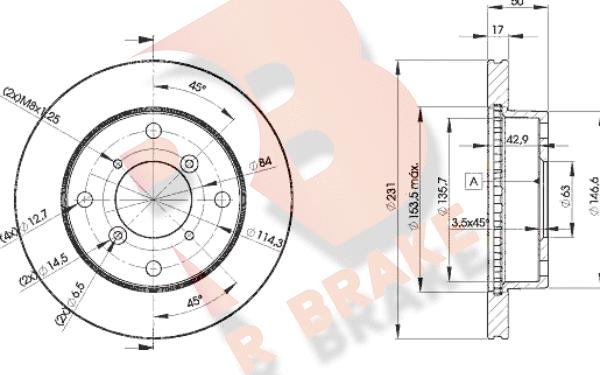 R Brake 78RBD26030 - Тормозной диск autospares.lv