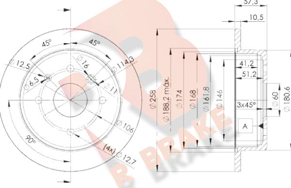 R Brake 78RBD26028 - Тормозной диск autospares.lv