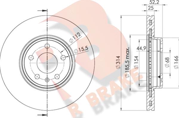 R Brake 78RBD26077 - Тормозной диск autospares.lv