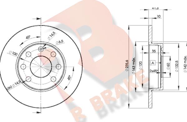 R Brake 78RBD26193 - Тормозной диск autospares.lv