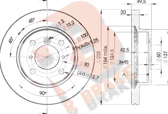 R Brake 78RBD26101 - Тормозной диск autospares.lv