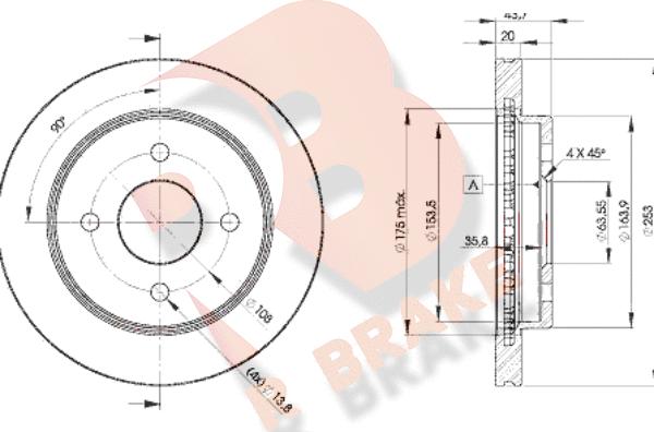 R Brake 78RBD26786 - Тормозной диск autospares.lv