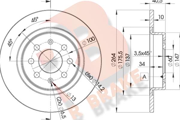 R Brake 78RBD20592 - Тормозной диск autospares.lv