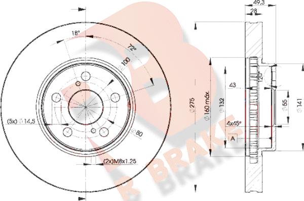 R Brake 78RBD20600 - Тормозной диск autospares.lv