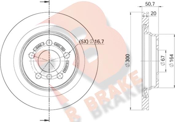 R Brake 78RBD20044 - Тормозной диск autospares.lv