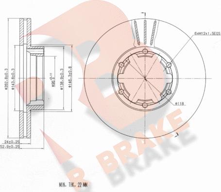 R Brake 78RBD20013 - Тормозной диск autospares.lv