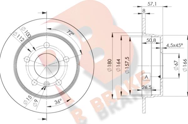 R Brake 78RBD20119 - Тормозной диск autospares.lv