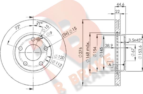 R Brake 78RBD20111 - Тормозной диск autospares.lv