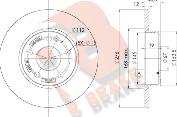 R Brake 78RBD20118 - Тормозной диск autospares.lv