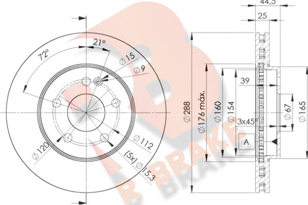 R Brake 78RBD20117 - Тормозной диск autospares.lv