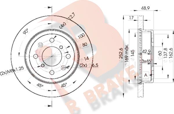 R Brake 78RBD20715 - Тормозной диск autospares.lv