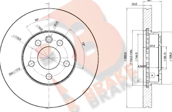 R Brake 78RBD21531 - Тормозной диск autospares.lv