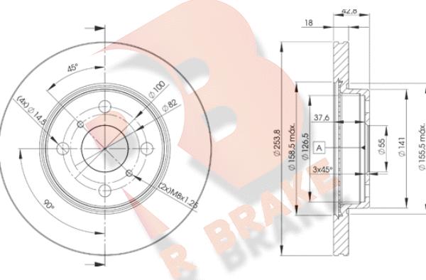 R Brake 78RBD21608 - Тормозной диск autospares.lv