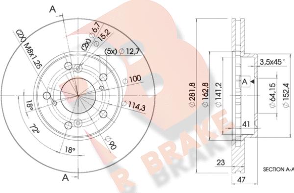 R Brake 78RBD21257 - Тормозной диск autospares.lv