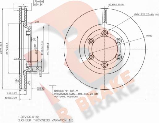 R Brake 78RBD28676 - Тормозной диск autospares.lv