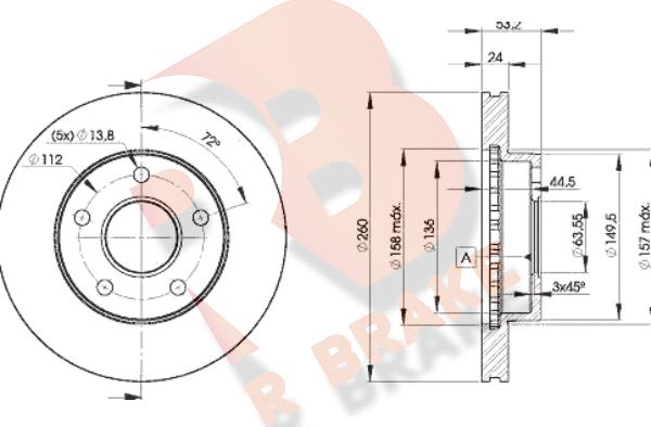 R Brake 78RBD28109 - Тормозной диск autospares.lv