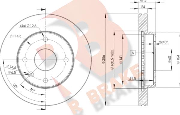 R Brake 78RBD28338 - Тормозной диск autospares.lv