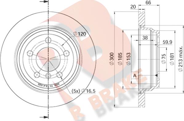 R Brake 78RBD23418 - Тормозной диск autospares.lv