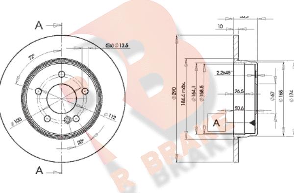 R Brake 78RBD23412 - Тормозной диск autospares.lv