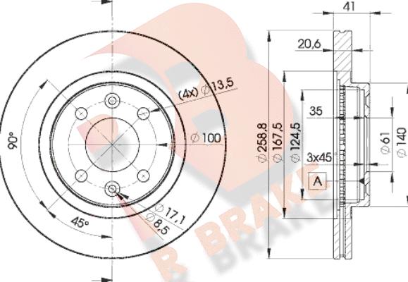 R Brake 78RBD23550 - Тормозной диск autospares.lv