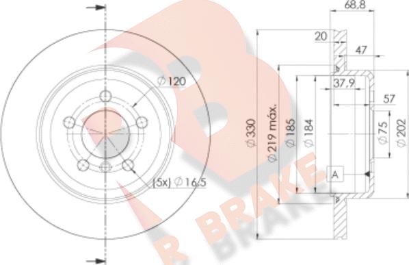 R Brake 78RBD23558 - Тормозной диск autospares.lv