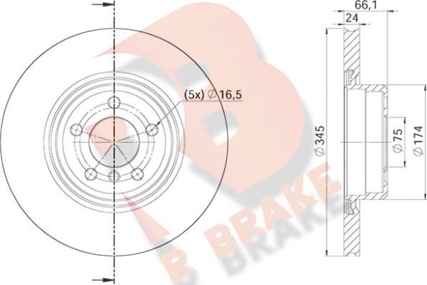 R Brake 78RBD23571 - Тормозной диск autospares.lv