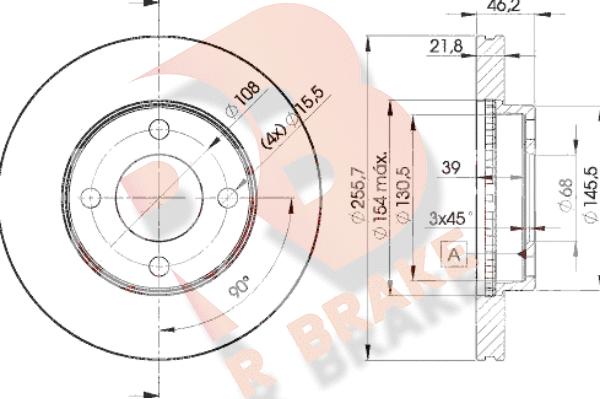 R Brake 78RBD23633 - Тормозной диск autospares.lv