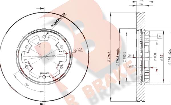 R Brake 78RBD23101 - Тормозной диск autospares.lv