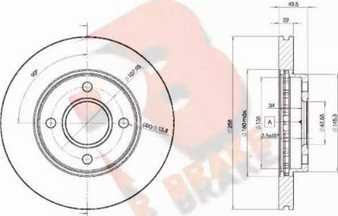 R Brake 78RBD23270 - Тормозной диск autospares.lv