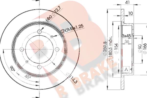 R Brake 78RBD22940 - Тормозной диск autospares.lv