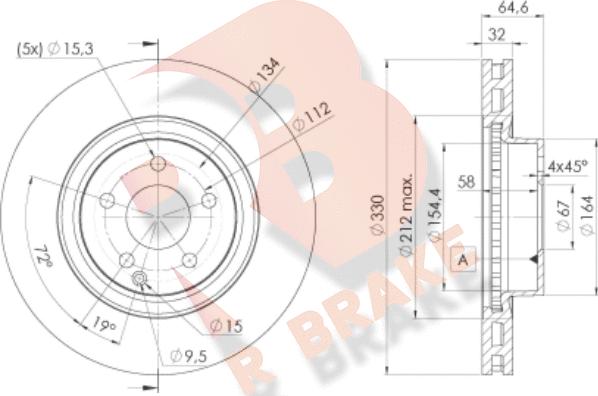 R Brake 78RBD22593 - Тормозной диск autospares.lv