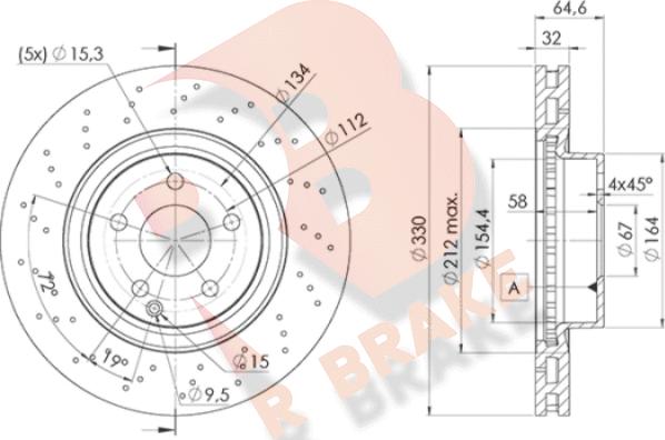 R Brake 78RBD22592 - Тормозной диск autospares.lv