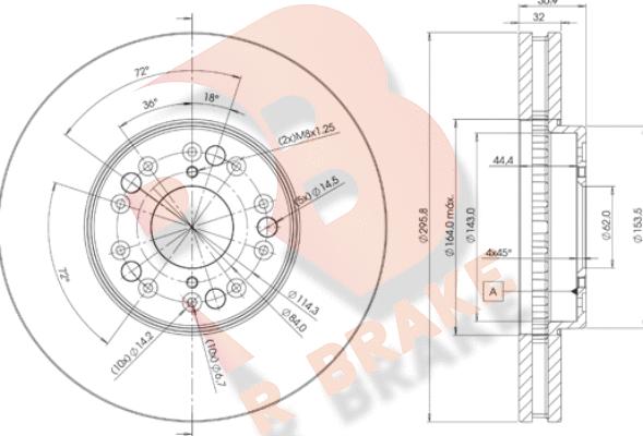 R Brake 78RBD22611 - Тормозной диск autospares.lv