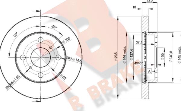 R Brake 78RBD22020 - Тормозной диск autospares.lv