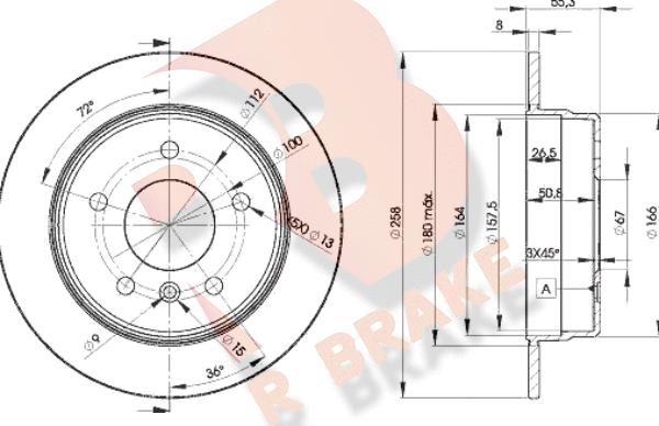 R Brake 78RBD22113 - Тормозной диск autospares.lv