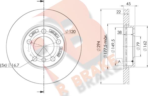 R Brake 78RBD22898 - Тормозной диск autospares.lv