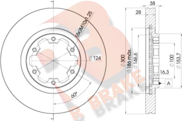 R Brake 78RBD22772 - Тормозной диск autospares.lv