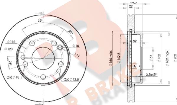 R Brake 78RBD27560 - Тормозной диск autospares.lv