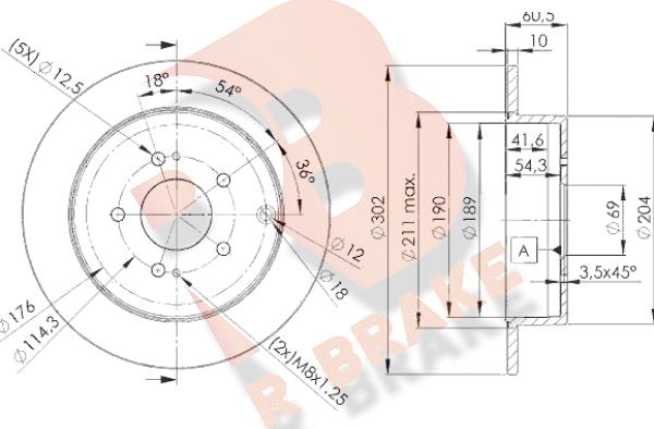 R Brake 78RBD27032 - Тормозной диск autospares.lv