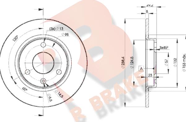 R Brake 78RBD27199 - Тормозной диск autospares.lv