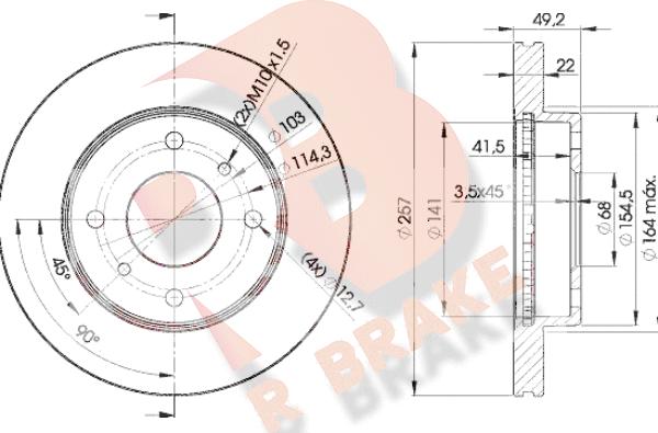 R Brake 78RBD27101 - Тормозной диск autospares.lv