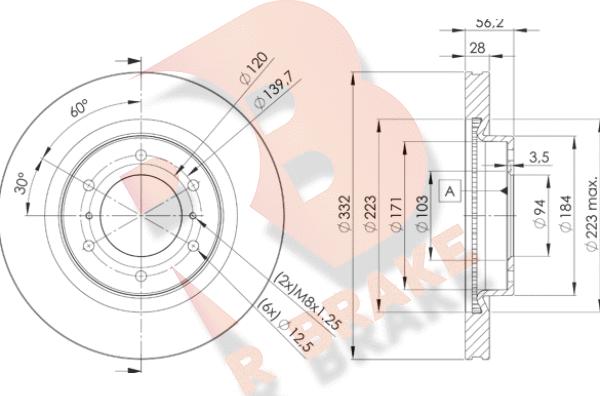 R Brake 78RBD27113 - Тормозной диск autospares.lv