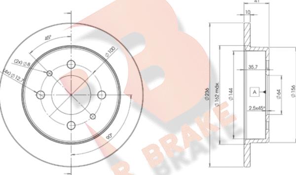 R Brake 78RBD27763 - Тормозной диск autospares.lv