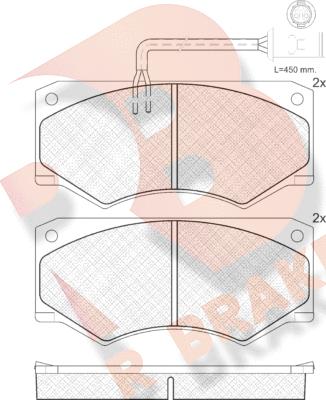 R Brake RB0904 - Тормозные колодки, дисковые, комплект autospares.lv