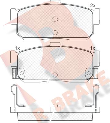 R Brake RB0915 - Тормозные колодки, дисковые, комплект autospares.lv