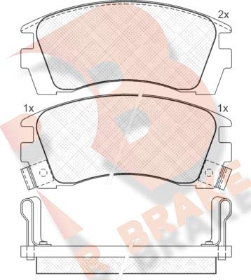 R Brake RB0984 - Тормозные колодки, дисковые, комплект autospares.lv