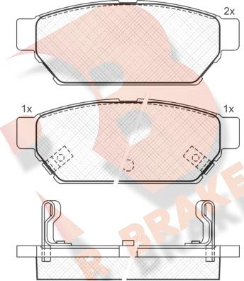 R Brake RB0982 - Тормозные колодки, дисковые, комплект autospares.lv