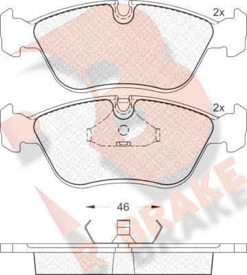 R Brake RB0934 - Тормозные колодки, дисковые, комплект autospares.lv